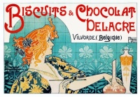 Biscuits & Chocolat Delacore, 1896, by Henri Privat-Livemont (Belgian, 1861–1936) 