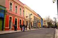 colorful street - santiago, chile