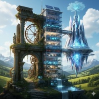 Palace of Time: Past, Present, Future (All puzzles can be solved with more or fewer pieces. Human designed; AI generated.)