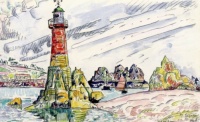 Paul Signac--Lézardrieux, the Lighthouse, 1925