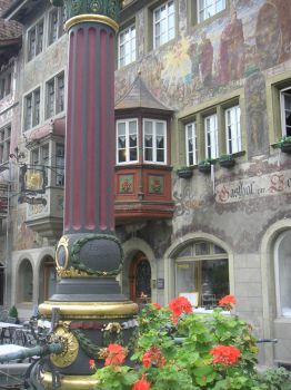 Frescoes on a house in Stein am Rhein, Schaffhausen, Switzerland