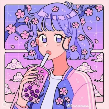 Solve Sakura boba girl 🌸 - by fresh_bobatae (Emily Kim) jigsaw puzzle ...