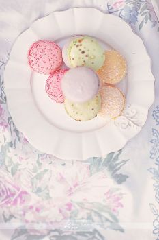 French Macaroons on a Plate