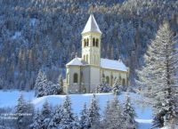 church covered with snow