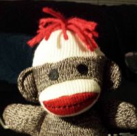 Baby sock monkey