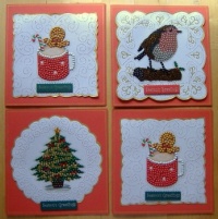 Crafts - Papercraft - Christmas Cards - Robin, Tree, Cup (Choose Size: 9 - 169 Pieces)