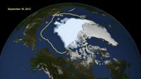 Receding Arctic ice cap