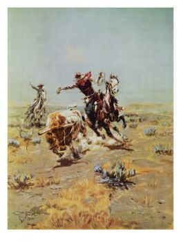 "Cowboy Roping a Steer" by Charles Marion Russell