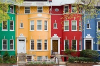 Colourful row houses, Washington DC, USA
