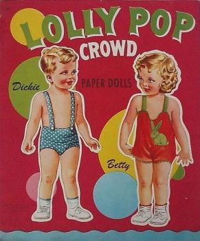 Themes Vintage illustrations/pictures - Lolly Pop Crowd Paper Dolls