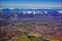 Aerial of Lake Tahoe and Carson City