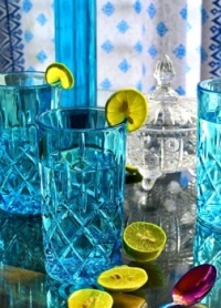 Turquoise glassware