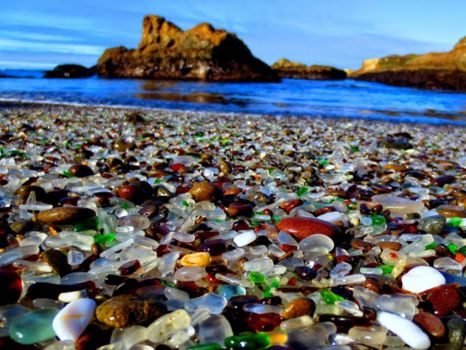 Beautiful Beach with Colourful Stones!!