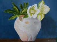 helleborus in olieverf - my painting
