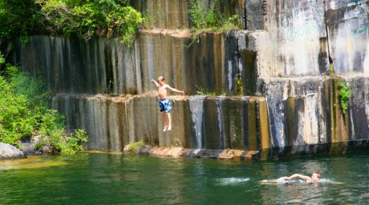 Theme: Summer - Swimming Fun in an Abandoned Marble Quarry in Vermont