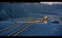 LA Plata, MO - View from Lookout Point Park to the Amtrak station