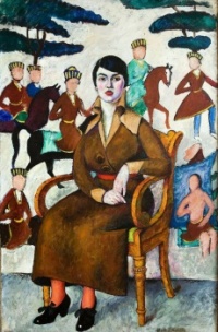 Portrait of a lady in a chair
