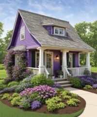 Tiny Home  ~ Purple n' White