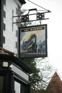 The Railway at Cheam pub sign