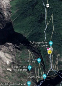 Trollstigen, Satellitenbild