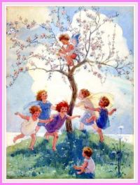 Springtime, Children as Apple Blossom Fairies (mini)