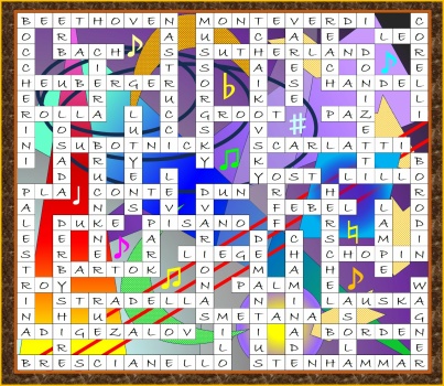 Solve RR #0076 Crossword Puzzle #08 60 Composers jigsaw puzzle online