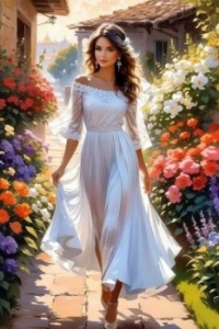 Lady in white