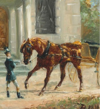 Henri de Toulouse-Lautrec (French, 1864–1901), Equipage au Bosc (1881)