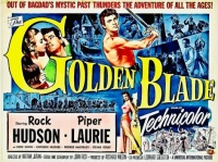 THE GOLDEN BLADE - 1953 MOVIE POSTER - ROCK HUDSON, PIPER LAURIE