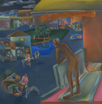 Bhupen Khakhar--You Can't Please All, 1981