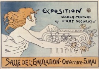 Émile Berchmans: "Exposition d'Architecture et d'Art décoratif. Salle de l'Emulation, ouverture 5 mai" 1895