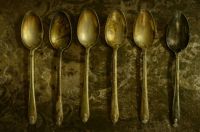 Vintage Tarnished Silver Spoons