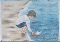 Mural at Venetian harbour, Heraklion, Crete