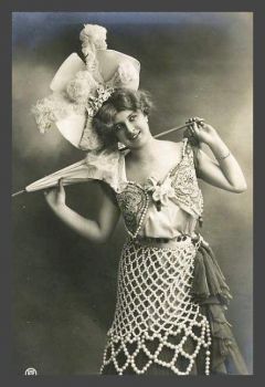 Vintage photo of a young lady
