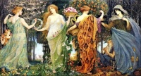 Walter Crane  (1845-1915), A Masque for the Four Seasons 1905-09 Oil on canvas - 4 OF 4