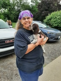 Our new pup, Willow and mom Dia