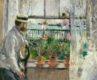 Berthe Marisot (1841-1895) - Eugène Manet (the artist's husband) on the Isle of Wight, 1875.