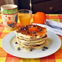 Chocolate Chip Buttermilk Pancakes with Orange Infused Syrup - rock recipes