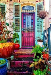 Entrance to an old house - French Quarter of New Orleans