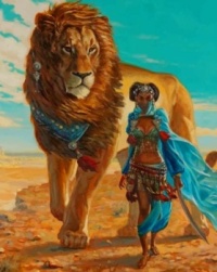 Woman & Lion