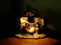 Vintage Illuminated Nativity