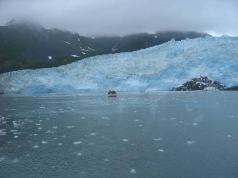 Glacier and bad weather in Alaska