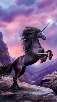 jigsaw puzzle black unicorn 45 pieces jigidi