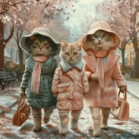 Cats Coats Hats Purses from My life with cats FB