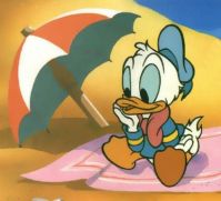 Baby Donald on the Beach