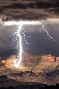 Lightning over the Grand Canyon