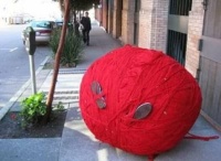 Be careful when rolling up a ball of yarn!
