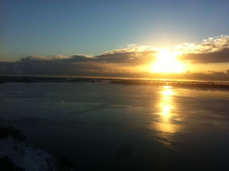 Sun rise over Lake Ontario