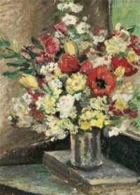 Dame Ethel Walker (British, 1861–1951) -  Flowers in a vase, nd.