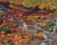 Leaves in the Brook, J.E.H. MacDonald, 1919, Oil on Canvas